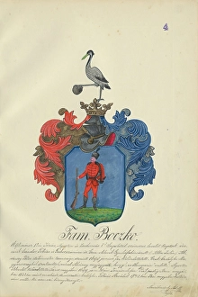 Orava Gallery Prints: Coat of arms of the Bocz family, 1904. Creator: Adolf Medzihradsky