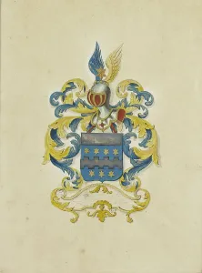 Family Crest Prints: The coat of arms of the Citters family, c. 1777. Creator: Anon