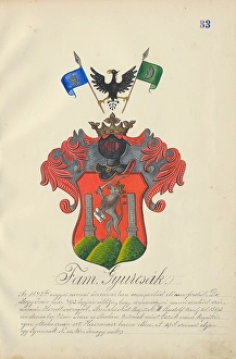 Orava Gallery Prints: Coat of arms of the Durcak family, 1904-1910. Creator: Adolf Medzihradsky