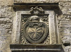 Coat of arms, Inquisition House, Priego, Cuenca, Castile-La Mancha, Spain, 1623 (2001). Creator: Unknown