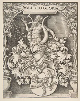 Hunting Horn Prints: Coat of Arms of Johann Tscherte. n. d. Creator: Albrecht Durer