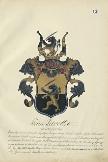 Orava Gallery Prints: Coat of arms of the Lavott family, 1904-1910. Creator: Adolf Medzihradsky
