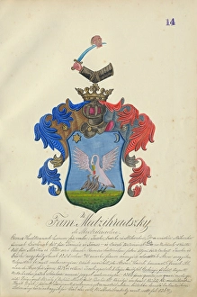 Orava Gallery Prints: Coat of arms of the Medzihradska family, 1904. Creator: Adolf Medzihradsky