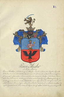 Orava Gallery Prints: Coat of arms of the Meskova family, 1904-1910. Creator: Adolf Medzihradsky