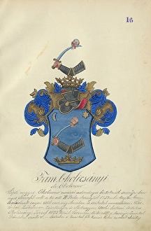 Orava Gallery Prints: Coat of arms of the Okolicsanyi family, 1904-1910. Creator: Adolf Medzihradsky