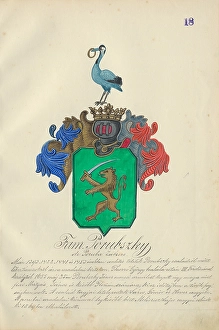 Orava Gallery Prints: Coat of arms of the Porubska family, 1904-1910. Creator: Adolf Medzihradsky