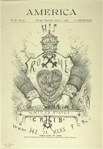 Allegiance Prints: Their Coat of Arms, published April 11, 1889. Creator: Thomas Nast