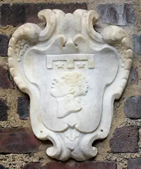 Stars Prints: Coat of Arms of the Pucci delle Stelle Family, late 17th century. Creator: Unknown