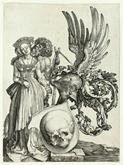 Johannes Wierix Prints: Coat of Arms with a Skull, n.d. Creator: Jan Wierix