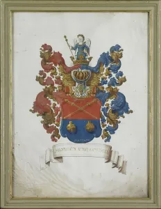 Parchment Animal Material Prints: The coat of arms of Susanna van Collen (1692-1745)