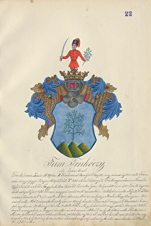 Orava Gallery Prints: Coat of arms of the Trnkoczy family, 1904-1910. Creator: Adolf Medzihradsky