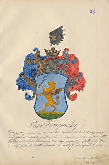 Orava Gallery Prints: Coat of arms of the Trstenska family, 1904. Creator: Adolf Medzihradsky