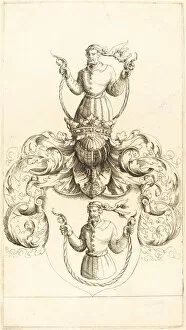 Augustin Hirschvogel Gallery: Coat of Arms of Unknown Man. Creator: Augustin Hirschvogel