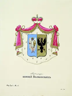 1942 Prints: The coat of arms of the Volkonsky House