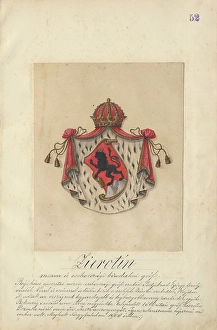 Orava Gallery Prints: Coat of arms of the zerotin family, 1904-1910. Creator: Adolf Medzihradsky
