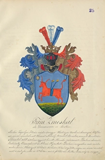 Orava Gallery Prints: Coat of arms of the Zmeskalova family, 1904. Creator: Adolf Medzihradsky