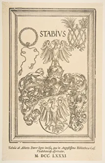 Metr Prints: Coat -of-Arms of Johan Stabius, edition of 1781. n. d. Creator: Albrecht Durer