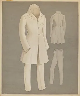 Tailoring Prints: Coat and Trousers, c. 1937. Creator: Creighton Kay-Scott