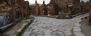 Cobbled streets, Pompeii, Italy, 2009. Creator: LTL