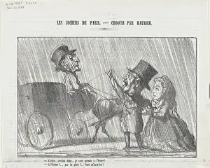 Employment Prints: Cocher, arretez donc... 1864. Creator: Honore Daumier