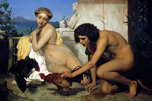 Crouching Prints: The Cock Fight or Young Greeks Attending a Cock Fight