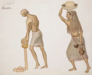 Subsistence Prints: Coconut Seller and a Woman, c1820. Creator: Unknown