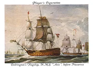 John And Sons Prints: Codringtons Flagship, H. M. S. Asia, before Navarino, 1936. Creator: Unknown