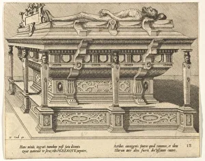Vries Prints: Cœnotaphiorum (18), 1563. Creators: Johannes van Doetecum I, Lucas van Doetecum