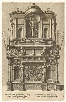 Vries Prints: Cœnotaphiorum (21), 1563. Creators: Johannes van Doetecum I, Lucas van Doetecum