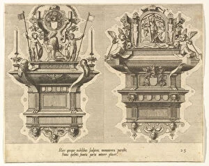 De Vries Gallery: Cœnotaphiorum (23), 1563. Creators: Johannes van Doetecum I, Lucas van Doetecum