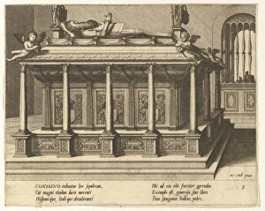 De Vries Gallery: Cœnotaphiorum (9), 1563. Creators: Johannes van Doetecum I, Lucas van Doetecum
