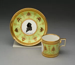 Vienna Gallery: Coffee Cup and Saucer, Vienna, c. 1803. Creator: Vienna State Porcelain Manufactory