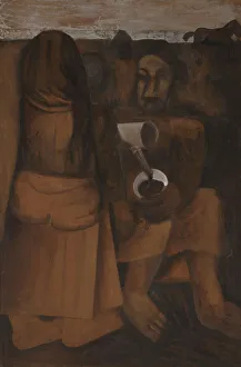 Permeke Constant Prints: Coffee Drinkers, 1927. Creator: Constant Permeke