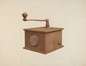 Manual Prints: Coffee Grinder, c. 1940. Creator: William H Edwards