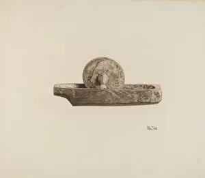 Manual Prints: Coffee Grinder, c. 1941. Creator: Pearl Davis