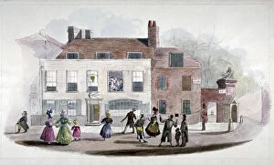 Coffee House Gallery: A coffee house and the Kings Arms Tavern in Kensington, London, 1832