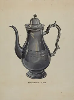 Roberta Elvis Prints: Coffee Pot, c. 1936. Creator: Roberta Elvis