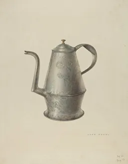 John Koehl Prints: Coffee Pot, c. 1938. Creator: John Koehl