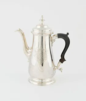Silver And Wood Prints: Coffee Pot, London, 1750 / 51. Creator: Fuller White