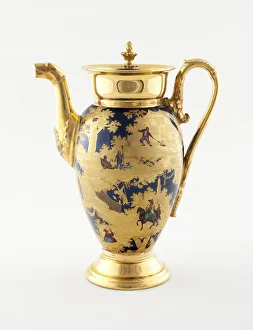 Coffee Pot, Paris, c. 1820. Creator: Denuelle Porcelain Manufactory