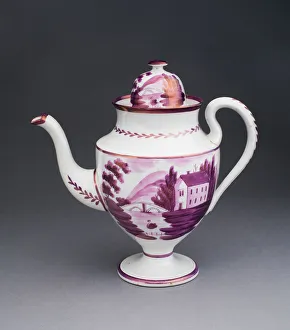 Coffee Pot, Staffordshire, c. 1820. Creator: Staffordshire Potteries Coffee Pot, Staffordshire, c. 1820. Creator: Staffordshire Potteries