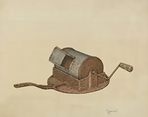 Watercolor And Graphite On Paper Collection: Coffee Roaster, c. 1939. Creator: Claude Marshall
