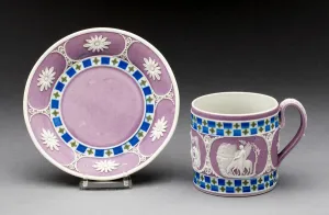Coffee Can and Saucer, Burslem, c. 1800. Creator: Wedgwood