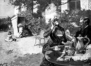 Drinking Vessel Prints: 'Coffee on the Terrace'