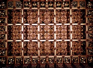 Coffered ceiling of the visits room on the first floor of the Güell Palace 1886-1890