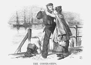 The Coffin-Ships, 1873. Artist: Joseph Swain The Coffin-Ships, 1873. Artist: Joseph Swain