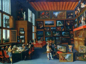 Wealth Collection: Cognoscenti in a Room hung with Pictures, c1620