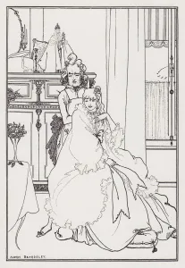 Scissors Prints: The Coiffing, from The Savoy No. 3, 1896. Creator: Aubrey Beardsley