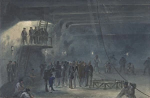 Dudley Robert Charles Gallery: Coiling the Cable in the After-tank on Board the Great Eastern at Sheerness: Visit