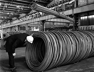 Steelworker Prints: Coils and hexagonal bars at the Park Gate Iron & Steel Co